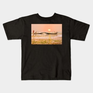 Fishermen at Sunset. Kids T-Shirt
